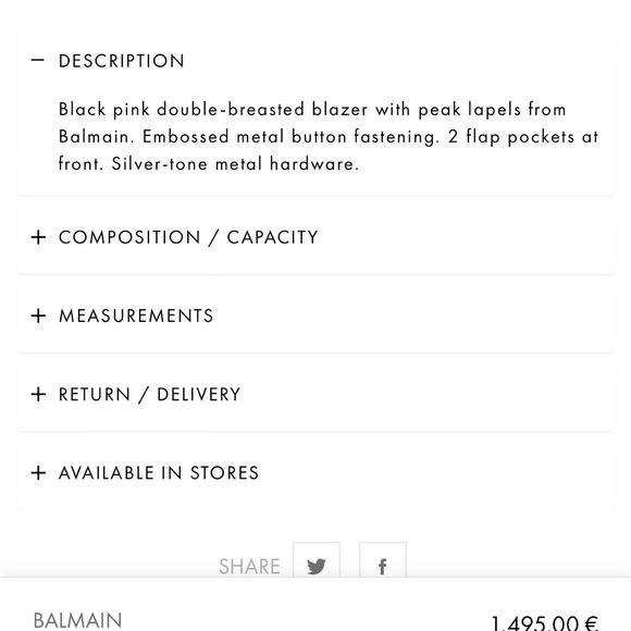 Balmain Double-Breasted Blazer, Size L - Picture 3 of 10